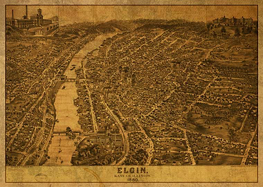 Elgin Illinois City Map