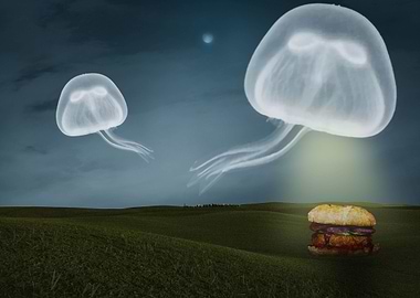 Jellyfish and the burger