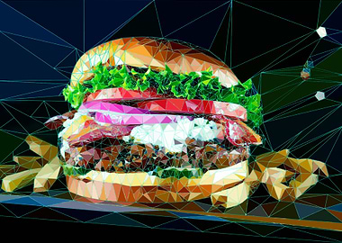 cheeseburger and fries