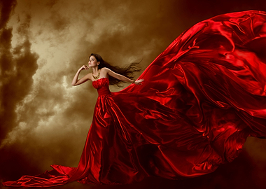 Lady in Passion Dress