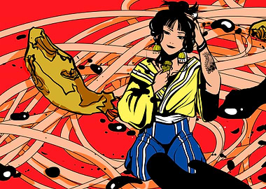 Japanese karaoke girl