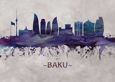 Baku Azerbaijan skyline