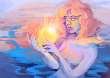 Iridescence of Sunset Girl