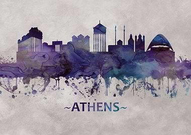 Athens Greece Skyline