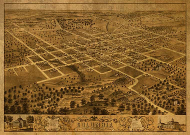 Columbia Missouri Map 1869