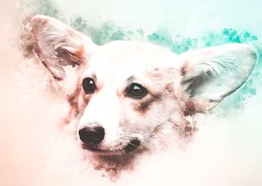 Welsh Corgi Watercolor