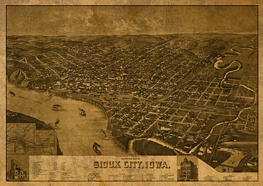 Sioux City Iowa Map 1888