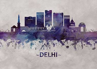 Delhi India skyline