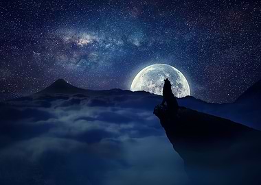 lonely wolf moonlight