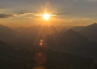 Sunset over Innsbruck