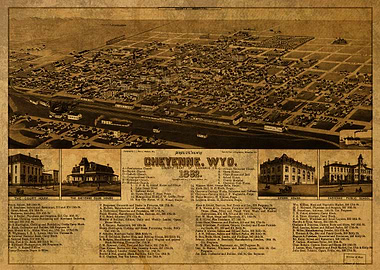 Cheyenne Wyoming Map 1882