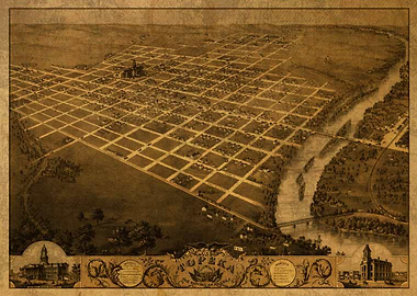 Topeka Kansas Map 1869