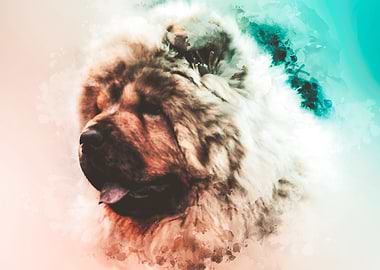 Chow Chow Painting