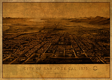 San Jose CA Map 1875