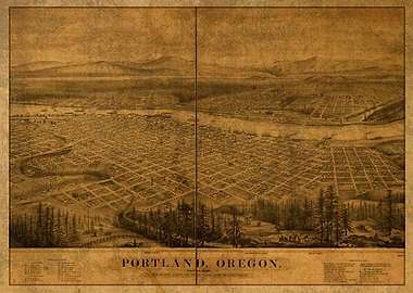 Portland Oregon Map 1879