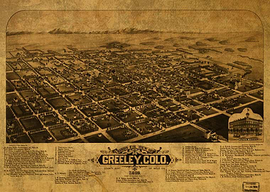 Greeley Colorado Map 1882