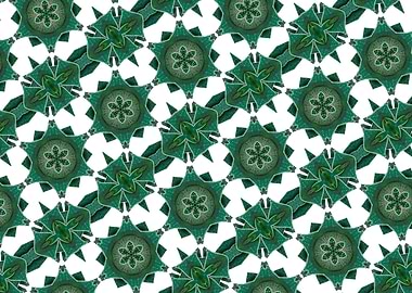green kaleidoscopic