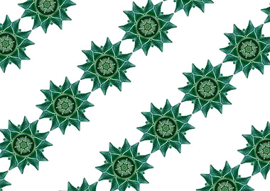 green floral pattern