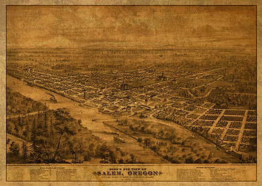 Salem Oregon City Map 1876