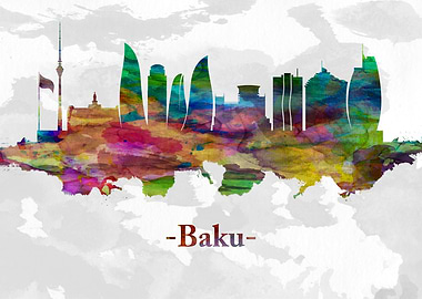 Baku Azerbaijan skyline
