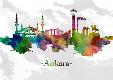 Ankara Turkey Skyline