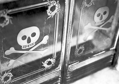 Mausoleum Door Skulls