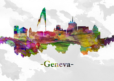 Geneva Switzerland skyline