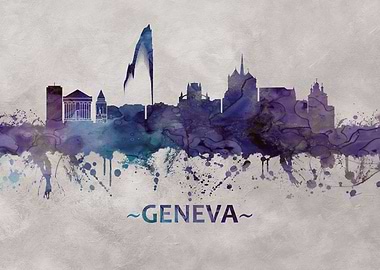 Geneva Switzerland skyline