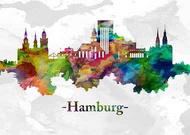 Hamburg Germany skyline