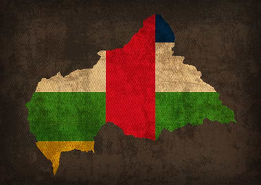 Central Africa Flag Map