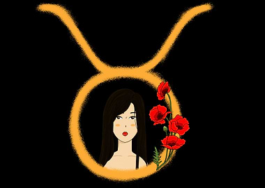 Poppy symbol for taurus