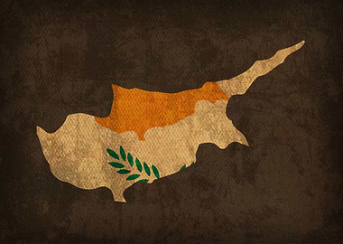 Cyprus Country Flag Map