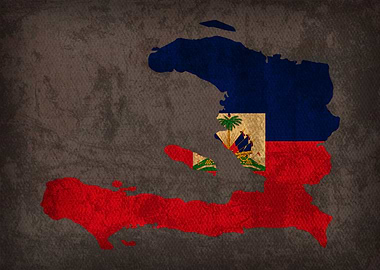 Haiti Country Flag Map