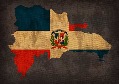 Dominican Rep Flag Map