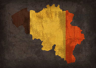 Belgium Country Flag Map