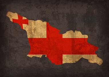 Georgia Country Flag Map