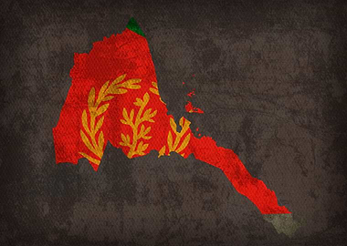 Eritrea Country Flag Map
