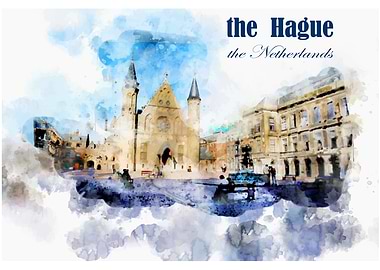 the Hague in watercolor
