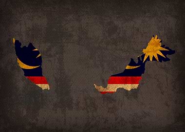 Malaysia Country Flag Map
