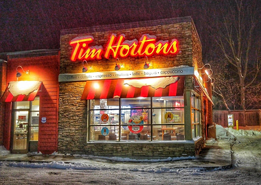 Tim Hortons Snowy Scene
