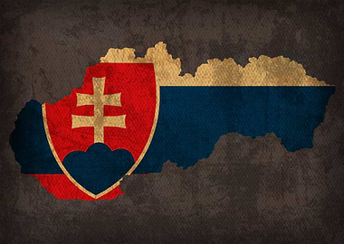 Slovakia Country Flag Map