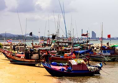 Wooden fishing boats