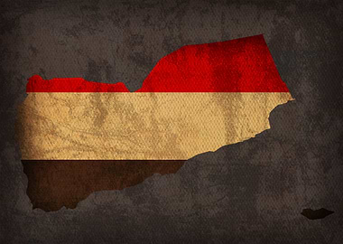 Yemen Country Flag Map