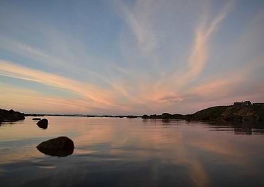 Night clouds by the sea