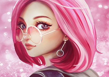 CUTE GIRL WITH GLASSES