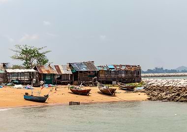 wooden fishing boats
