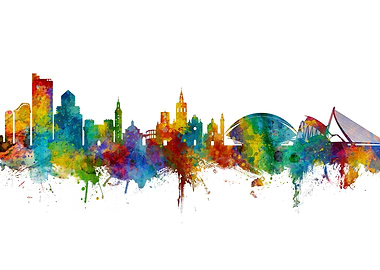 Valencia Spain Skyline