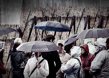People in Rain