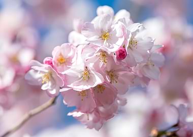 pink flower on the tree