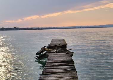 Bridge Gardasee with Ducks